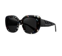 HTXONB Lunettes de soleil rétro à grande monture pour femmes, verres polarisés, anti-UV, pour la photographie de rue, les voyages, C3, 145 x 152 x 58 mm