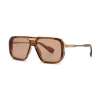 HTXONB Lunettes de soleil rétro à monture carrée pour hommes et femmes, pour la photographie de rue, les voyages, la conduite, la protection solaire, la protection UV, C3, 143 x 135 x 49 mm