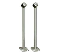 HTYG 2 Pièces Support de Tringle à Rideau-Acier Inoxydable Support Tringle Penderie-Plafond de Montage Support-Rideau De Douche Placard Armoire Tige Levier Titulaire de Soutien (500mm)