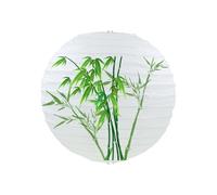 HTYUKFDG Lanterne Chinoise Ronde en Papier 30 cm/11,8 '' Motif Bambou/Lanterne Boule Suspendue de Couleur Unie Lanterne de Festival décorative à Faire soi-même pour décor de fête