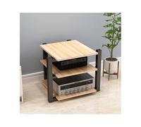 HTYUKFDG Meuble Audio-vidéo Ouvert for Composants stéréo, Support multimédia AV, étagère en Bois for Lecteur DVD, CD, Lecteur de disques, Support Moderne for Home cinéma(Natural,3 Tier)