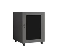 HTYUKFDG Meuble multimédia avec Porte en Maille Respirante et Serrure de sécurité Meuble stéréo avec Gestion des câbles et roulettes Support for Tourne-Disque for la Maison(Grey,2 Tier)