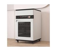 HTYUKFDG Meuble stéréo Moderne for Rangement Audio et vidéo avec tiroir en Bois Massif et Barre en U for Lecteur de disques, Console, amplificateur et équipement(Wit,90cm)