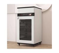 HTYUKFDG Meuble stéréo Moderne for Rangement Audio et vidéo avec tiroir en Bois Massif et Barre en U for Lecteur de disques, Console, amplificateur et équipement(Wit,108cm)