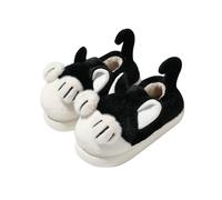 HTYUKFDG Pantoufles mignonnes en coton avec pattes de chat, adorables chats en peluche, pantoufles confortables pour l'intérieur et l'extérieur, pantoufles antidérapantes pour la maison