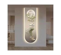 HTYUKFDG Peinture Étape par étape 3D décor d'art Mural avec entrée de lumière LED décorative Peinture Peinture fantasme Moderne Sculpture Murale illuminée Lampe Murale pour Le Couloir décor Étude