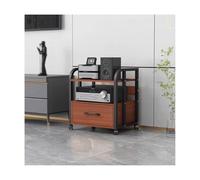 HTYUKFDG Support multimédia AV à 2/3/4 Niveaux avec tiroir, Support HiFi, Tour de Rack Audio avec étagères réglables, étagère en Bois for Console de Jeux vidéo for Tourne-Disque(Rot,58.5cm)