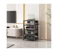 HTYUKFDG Support multimédia AV avec roulettes réglable for équipement de Divertissement vidéo et Console de Jeux, étagère Moderne for Lecteur de disques DVD CD Audio, Support Tour(5 Tier(90cm))