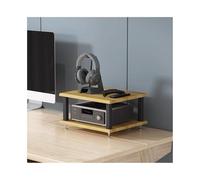 HTYUKFDG Support multimédia AV Multicouche, Meuble Audio de Bureau Mobile, Tour Ouverte for Lecteur CD, Meuble stéréo, Meuble d'angle for Composants, for la Maison et Le Bureau(Natural,2 Tier)