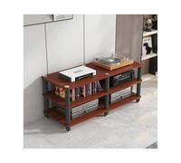 HTYUKFDG Support Tour for équipement Audio et vidéo, Meuble HiFi Moderne for Composants stéréo, Platine Vinyle, amplificateur, récepteur, étagère for Console de Jeux(Brown,3 Tier)