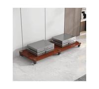 HTYUKFDG Support Tour for équipement Audio et vidéo, Meuble HiFi Moderne for Composants stéréo, Platine Vinyle, amplificateur, récepteur, étagère for Console de Jeux(Brown,1 Tier)