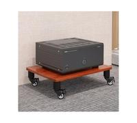 HTYUKFDG Tour de Rack Audio avec roulettes for système stéréo Domestique, Composants de Divertissement, Meuble Support multimédia Audio-vidéo Robuste for cinéma Maison Bureau(Brown,1 Tier)