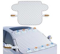 HTZSQ Couverture Pare Brise Voiture pour VW California T4 T5 T6 T6.1,Feuille Aluminium Magnétique Bâche de Pare Brise Avant avec Couvercle de Rétroviseur Anti Neige Glace UV Accessoires Auto,M