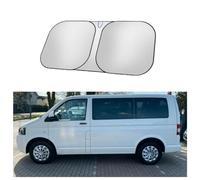 HTZSQ Pare Soleil Voiture Pare Brise Avant pour Volkswagen T5 Multivan,Argent Titane Couverture Pare Brise Flexible Pare-Soleil intérieur Pliable Protection UV Accessoires Auto