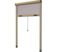 HU-firma Moustiquaires en aluminium vertical, bronzé, 120 x 170 cm