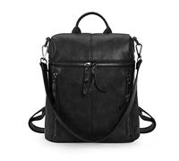 HUA ANGEL Mode 2 In 1 Femme Sac à Dos Convertible Bandoulière Anti-vol Sac D'épaule Étanche PU Cuir Sac de Jour Léger pour Vie Quotidienne Voyage Cyclisme Shopping École