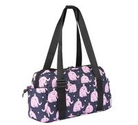 HUA ANGEL Petit Sac Sport Femme ave Multipoches Imperméable Léger Sac a Main Bandoulière Ado Fille en Tissu pour Fitness Plage Piscine Yoga Shopping Ville