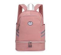 HUA ANGEL Sac à Dos Femme 20-30L Imperméable Pliable & Extensible avec Compartiment à Chaussures, Séparation Sec-Humide, Multi-Poches - Pour Sport Voyage Gym Randonnée Piscine Plage Yoga