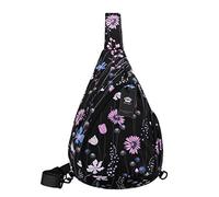 HUA ANGEL Sac de Poitrine Femme Homme Ultra Leger Sac à Dos Crossbody ave Bandoulière Convertible & Plusieurs Poches pour Sport Week-end Voyage Travail Randonnée Pickleball Piscine Plage