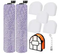 HUA JET Kit de rouleau-brosse et filtre de rechange Shark pour aspirateur Shark HydroVac WD101 WD201 WD100 Compatible avec les modèles WD200, AW201, WD200C, WD201C (Wd101(2+1+5+1))