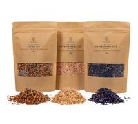 HUA MALOO Mélange de fleurs et bleuets bleu et rose - Fleurs séchées pour thé, desserts et décoration - Parfait pour les cupcakes, salades et tartes