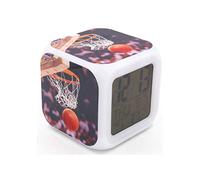 HUA5D Reveil Numerique Enfant Veilleuse Basketball Cadeau d'anniversaire Ado Garcon Fille,Reveil Digital Wake Up Light avec 7 Couleurs Changer La Date Affichage De La Température Veilleuse A411