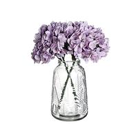 huaao 2pcs Fleurs Artificiels d'hortensias en Soie avec Tiges, Hortensias Fleurs Fausses Décoration pour Bouquets de Mariée de Mariage Maison Fête Cuisine Bureau Centres de Table, Violet