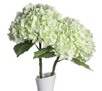 huaao 2PCS Grandes Fleurs Artificielles d'Hortensias Artificielles Fleurs Artificielles Comme de Vraies Fleurs à Longs Tiges Hydrangea Bouquets de Fleurs Décoration pour Mariage, Bureau, Centre de