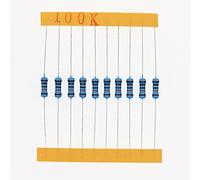 HUABAN 100 Pièces 0.5 Watts 1/2W 100K Ohm 1% Résistance à film métallique