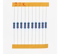 HUABAN 100 Pièces 0.5 Watts 1/2W 22K Ohm 1% Résistance à film métallique