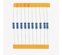 HUABAN 100 Pièces 0.5 Watts 1/2W 270K Ohm 1% Résistance à film métallique