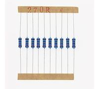 HUABAN 100 Pièces 0.5 Watts 1/2W 270R 270 Ohm 1% Résistance à film métallique