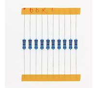 HUABAN 100 Pièces 0.5 Watts 1/2W 68K Ohm 1% Résistance à film métallique