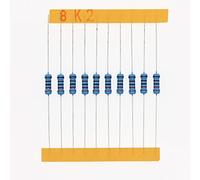 HUABAN 100 Pièces 0.5 Watts 1/2W 8K2 Ohm 1% Résistance à film métallique