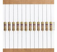 HUABAN 100 Pièces 1 Watts 1W 0R47 0.47 Ohm 5% Résistance à couche de carbone