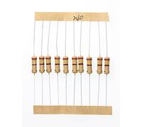 HUABAN 100 Pièces 1 Watts 1W 240R 240 Ohm 5% Résistance à couche de carbone