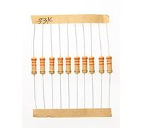 HUABAN 100 Pièces 1 Watts 1W 33K Ohm 5% Résistance à couche de carbone