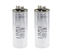 HUABAN 2 Pièces 70 uF Condensateur de démarrage CBB65 450V 50/60Hz Coquille en aluminium pour climatiseur