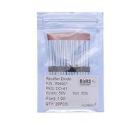 HUABAN 20 pièces 1N4001 Diode de redressement 1A 50V DO-41 (DO-204AL) Axial 4001 1 Amp 50 Volt