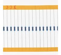 HUABAN 200 Pièces 0.25 Watts 1/4W 33K Ohm 1% Résistance à film métallique
