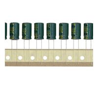 HUABAN 50 pièces 100V 100UF 10x17mm Condensateur électrolytique aluminium à enfichage Haute Fréquence LOWESR avec gaine thermorétractable verte 100 Volt 100 UF