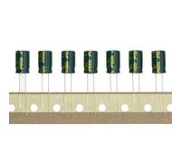 HUABAN 50 pièces 10V 1000UF 8x12mm Condensateur électrolytique aluminium à enfichage Haute Fréquence LOWESR avec gaine thermorétractable verte 10 Volt 1000 UF