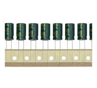 HUABAN 50 pièces 25V 680UF 10x17mm Condensateur électrolytique aluminium à enfichage Haute Fréquence LOWESR avec gaine thermorétractable verte 25 Volt 680 UF