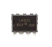 HUABAN Lot de 10 amplificateurs opératoires double haute vitesse LM833N LM833 DIP-8