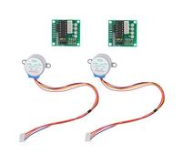 HUABAN Lot de 2 moteurs pas à pas 28BYJ-48 DC 5 V avec carte de module de test ULN2003.