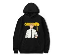 Huacaiyu Anime Chainsaw Man Sweat à Capuche Homme Cosplay Pochita Denji Sweatshirts Manches Longues avec Poche Unisexe Noir XXS-4XL