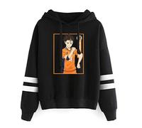 Huacaiyu Anime Haikyuu Sweat à Capuche Homme Karasuno High School Pullover Cosplay Hinata Shoyo Causal Sweatshirts Manches Longues avec Poche Outerwear Tops