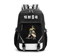 Huacaiyu Anime Kaiju No.8 Sac à Dos Imprimé Cartable Sac à Dos pour Ordinateur Portable Cosplay Kafka Soshiro Mina Sacs à Dos de Grande Capacité Noir