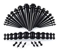 Huacan BOOM 36Pcs Ecarteur Oreille, 18Pcs Boucle Clou d'Oreille Tunnel Conique + 18Pcs Plug Ecarteur Acrylique 1.6mm-10mm, Acrylique