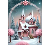 Huacan Diamond Painting pour Adultes Kits Paysage Diamant Paintings Kit AB Rond Drill Complet Diamants Vue D'hiver Peinture pour Décoration Intérieur Taille de la Toile 30x40cm